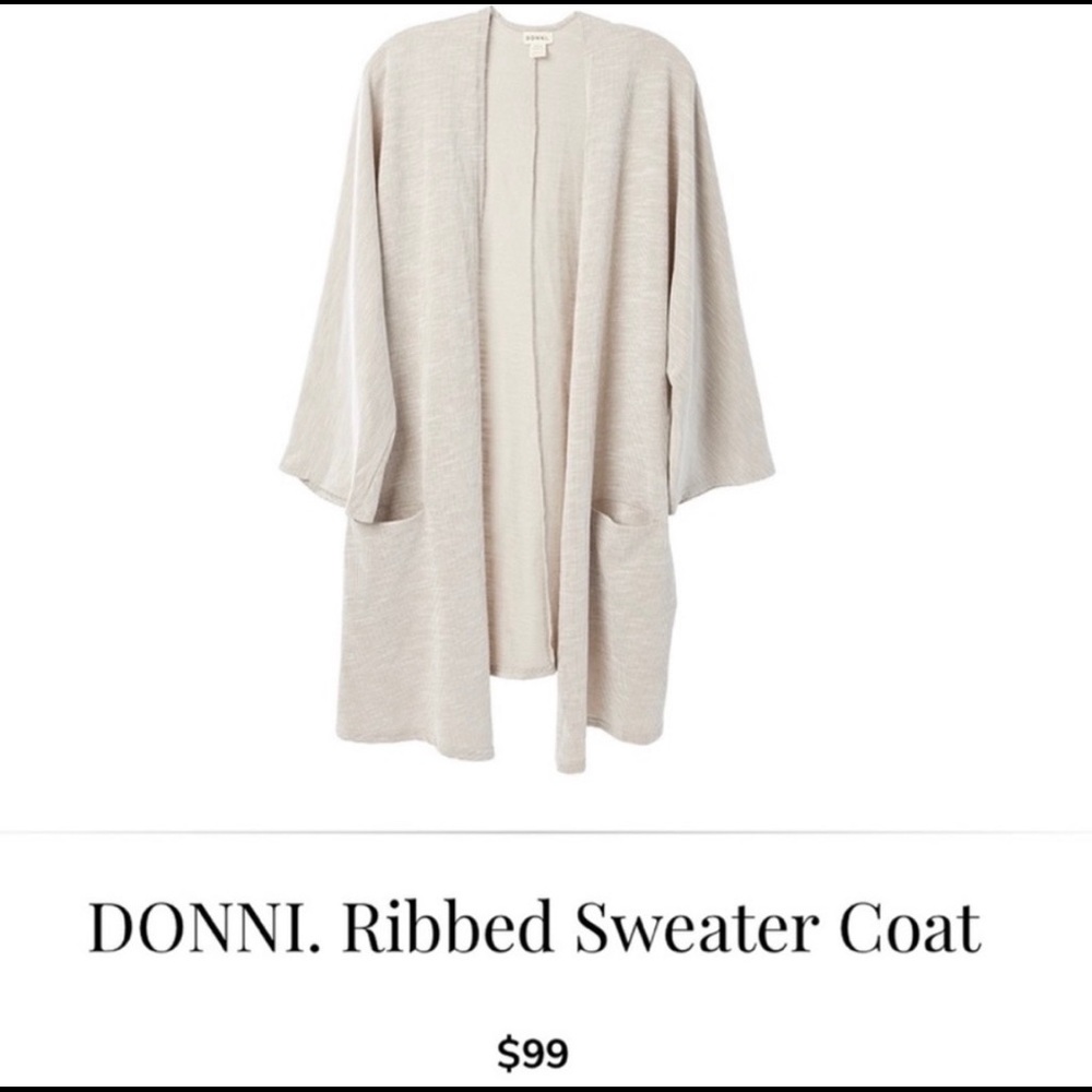 Donni ribbed sweater coat